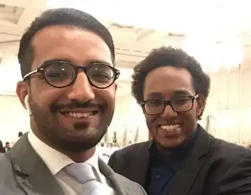 Mahmoud K. Al-Ruweidi and Khaled Jama Mohamoud together at a formal gathering