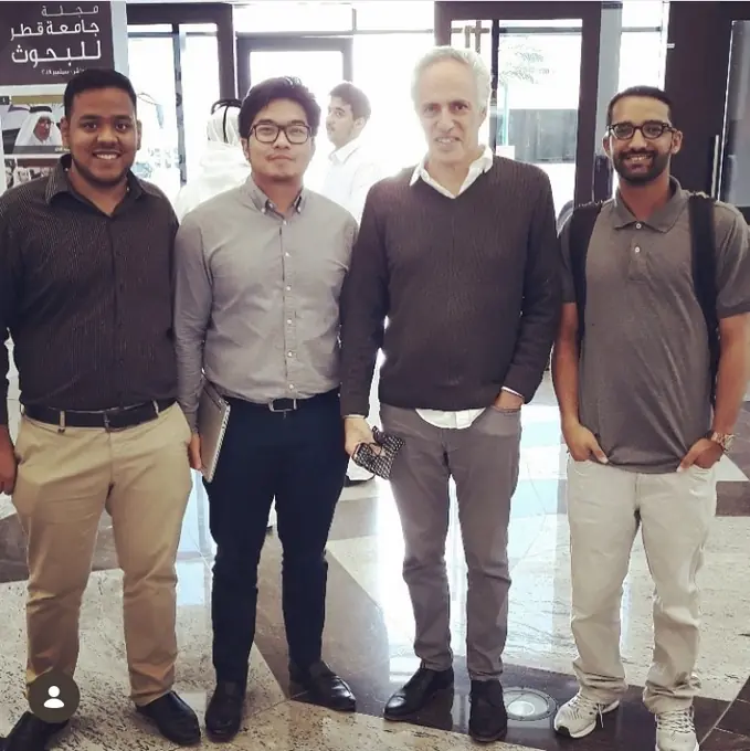 Photograph from university visit involving philosopher of chemistry Eric Scerri